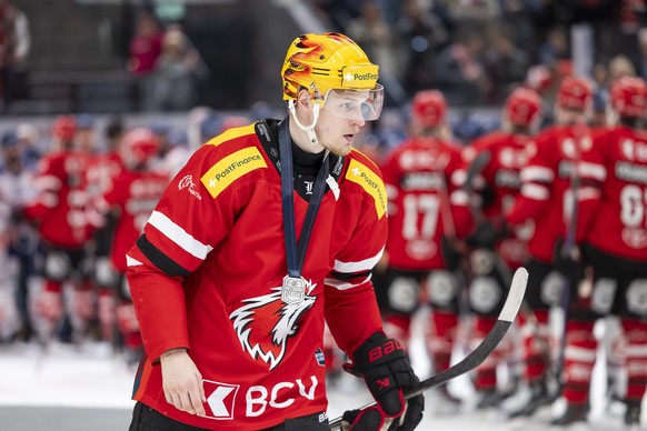 PostFinance Top Scorer Antti Suomela (LHC), during the fifth leg of the National League Swiss Championship final playoff game between Lausanne HC, LHC, and ZSC Lions, ZSC, at the ice stadium Vaudoise  ...