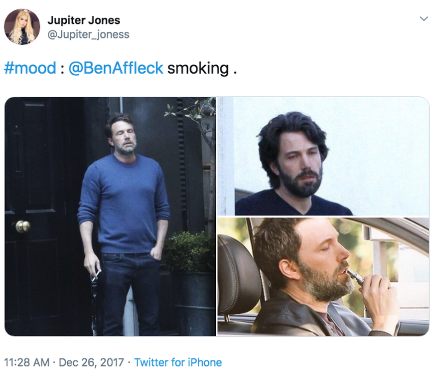 Ben Affleck raucht (unglücklich)