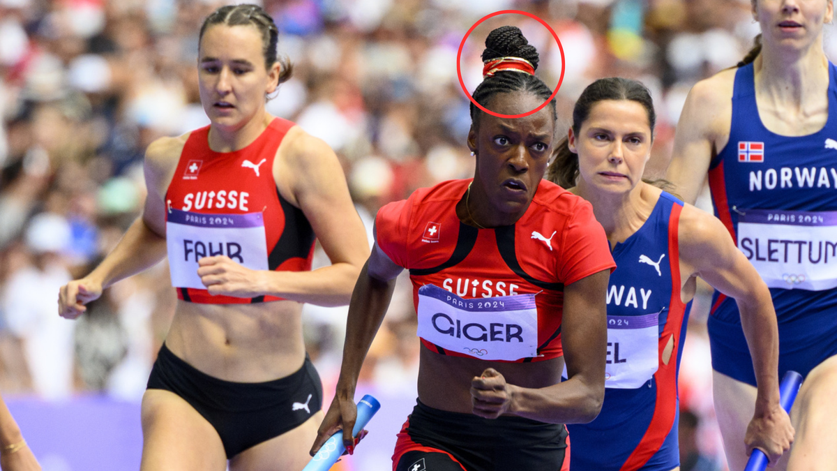 Yasmin Giger lors des qualifications du relais 4x400m ce vendredi.