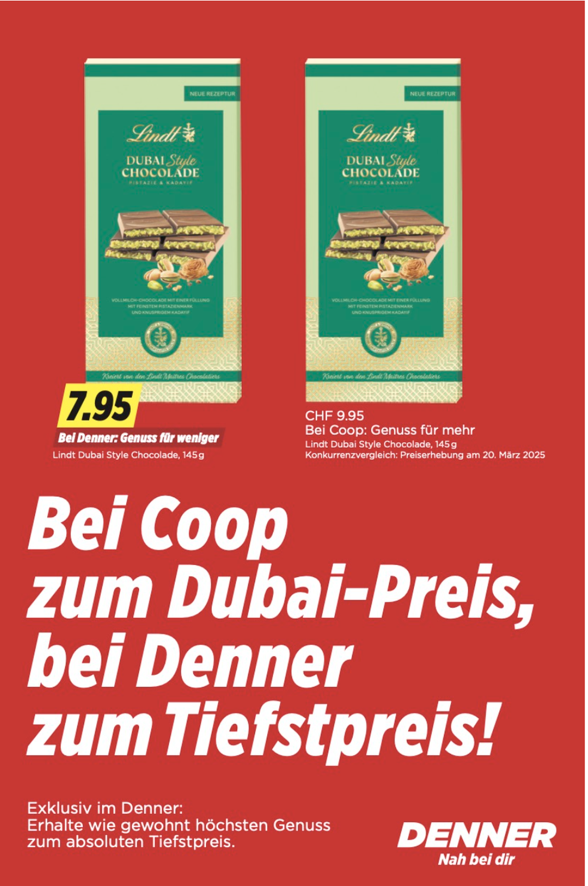 Denner prangert in einer Werbung Coop an – Detailhändler reagiert umgehend.