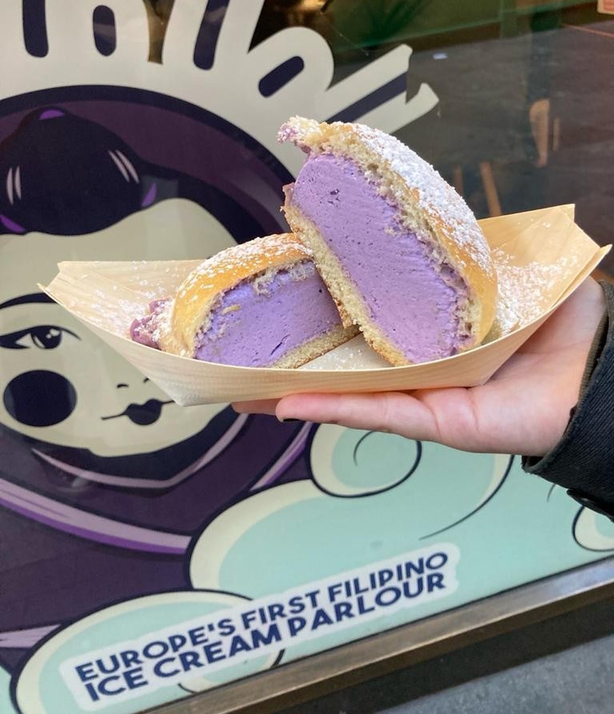 Ube ice cream philippinen essen food kochen asien