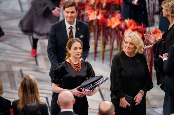 Ausgezeichnet für ihren Freiheitskampf: Oleksandra Matwijtschuk (links), Leiterin des Zentrums für bürgerliche Freiheit, bei der Nobelpreisverleihung 2022 in Oslo.