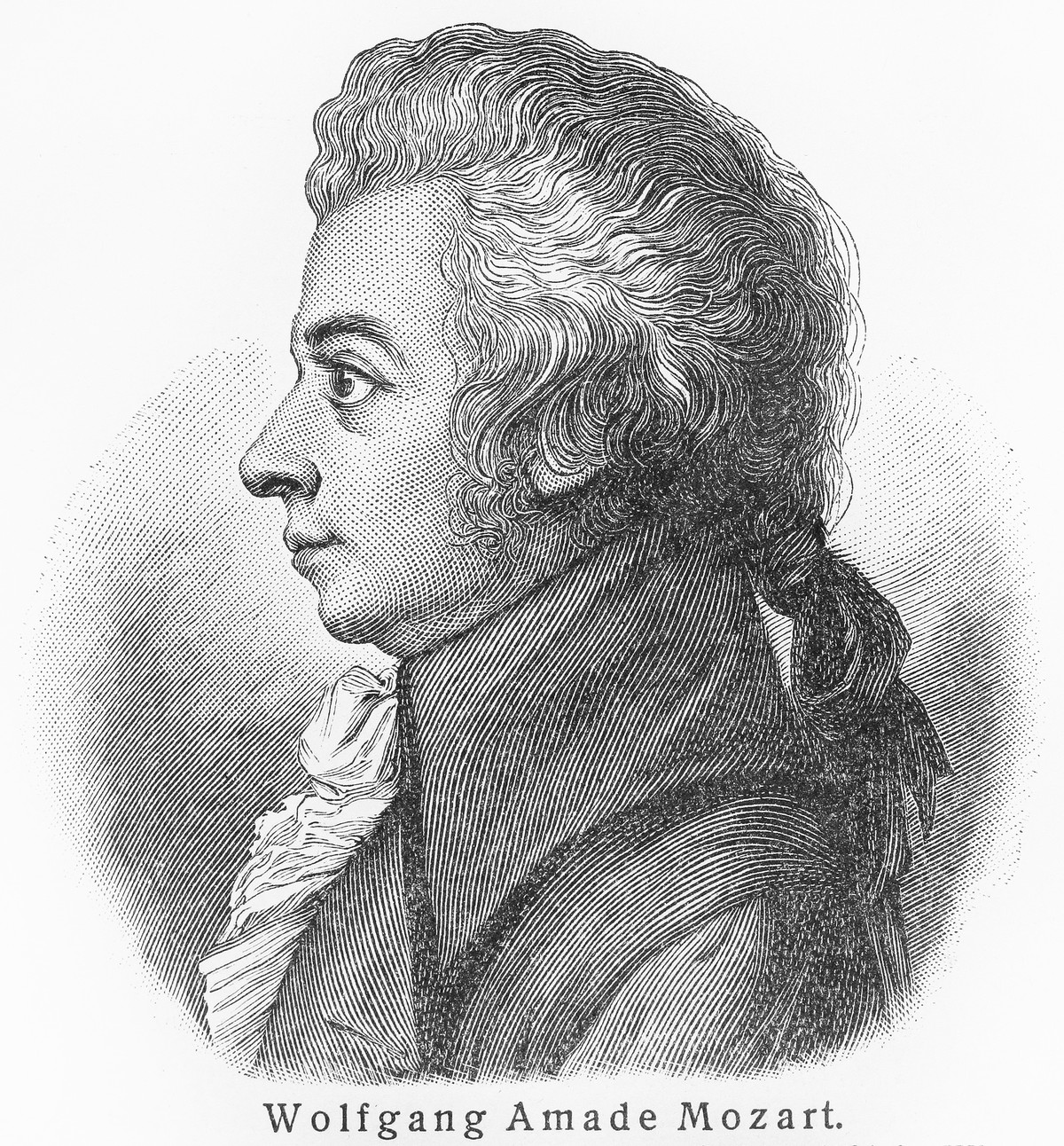 Wolfgang Amadeus Mozart, aus Meyers Lexicon (1905-1909).
