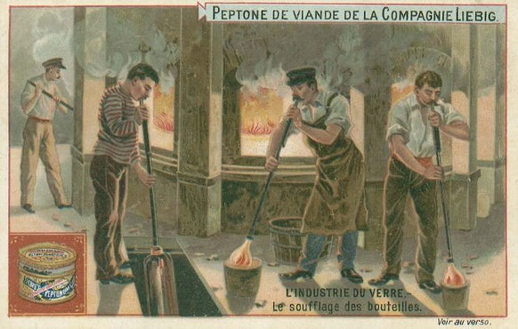 Glasbläser in Frankreich, 19. Jahrhundert. https://sha.org/bottle/glassblowing.jpg
