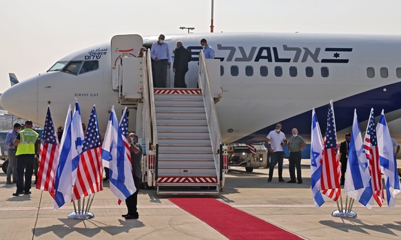 Das El-Al-Flugzeug wartet am Ben Gurion Flughafen in Tel Aviv.