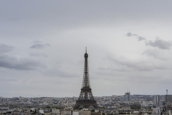 The Eiffel Tower is seen from the Arc de Triumph terrace, Saturday, Aug. 30, 2025, in Paris. (AP Photo/Julia Demaree Nikhinson)
France Daily Life