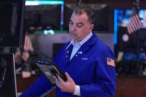 Trader Chris Lagana works on the floor of the New York Stock Exchange, Wednesday, Feb. 11, 2026. (AP Photo/Richard Drew)
Financial Markets Wall Street
