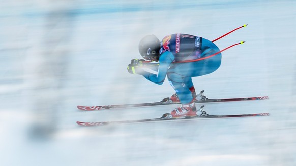 epa05730912 Aleksander Aamodt Kilde of Norway competes during the second training run for the men&#039;s Downhill race of the FIS Alpine Skiing World Cup event in Kitzbuehel, Austria, 19 January 2017. ...