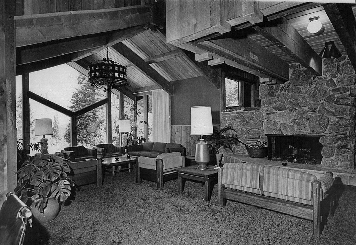 JUL 20 1972, JUL 22 1972, JUL 24 1972; Lounge Areas Grace Each Lodge At Tennis Resort. Features Include A View Plus Fireplace.; (Photo By Bill Johnson/The Denver Post via Getty Images)