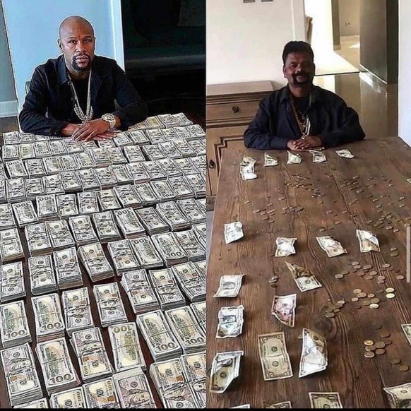Keine Sorge, der PICDUMP bringt immer Glück! Hopp!\nDer rechts sieht irgendwie zufriedener aus. Merke Geld macht nicht glücklich ☝️