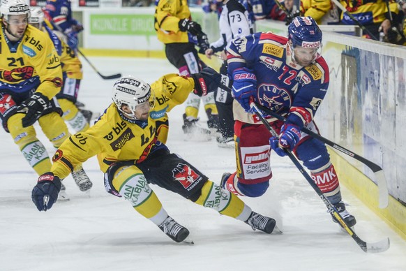 Der Berner Mikko Kousa bedrängt Klotens Patrick von Gunten.