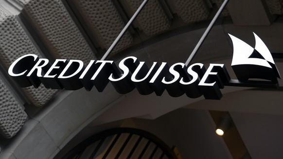 FILE - This Oct. 21, 2015, file photo shows the logo of the Swiss bank Credit Suisse, in Zurich, Switzerland. Switzerland