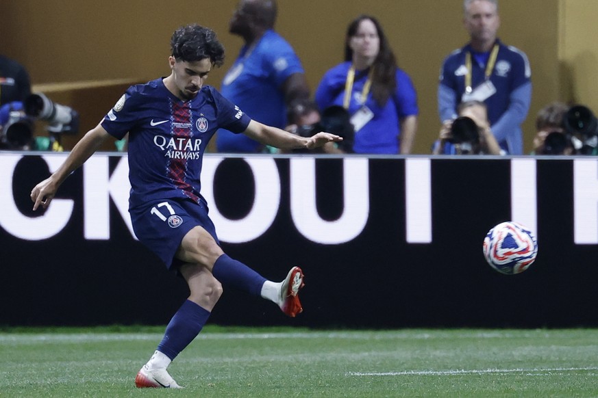epa12204897 Vitinha of Paris Saint-Germain in action during the FIFA Club World Cup 2025 match between Paris Saint-Germain and Inter Miami CF in Atlanta, Georgia, USA, 29 June 2025. EPA/ERIK S. LESSER