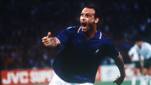 SALVATORE SCHILLACI CAMPIONATI MONDIALI ITALIA 1990 ITALIA-IRLANDA SUD EIRE 1-0 PUBLICATIONxNOTxINxITA