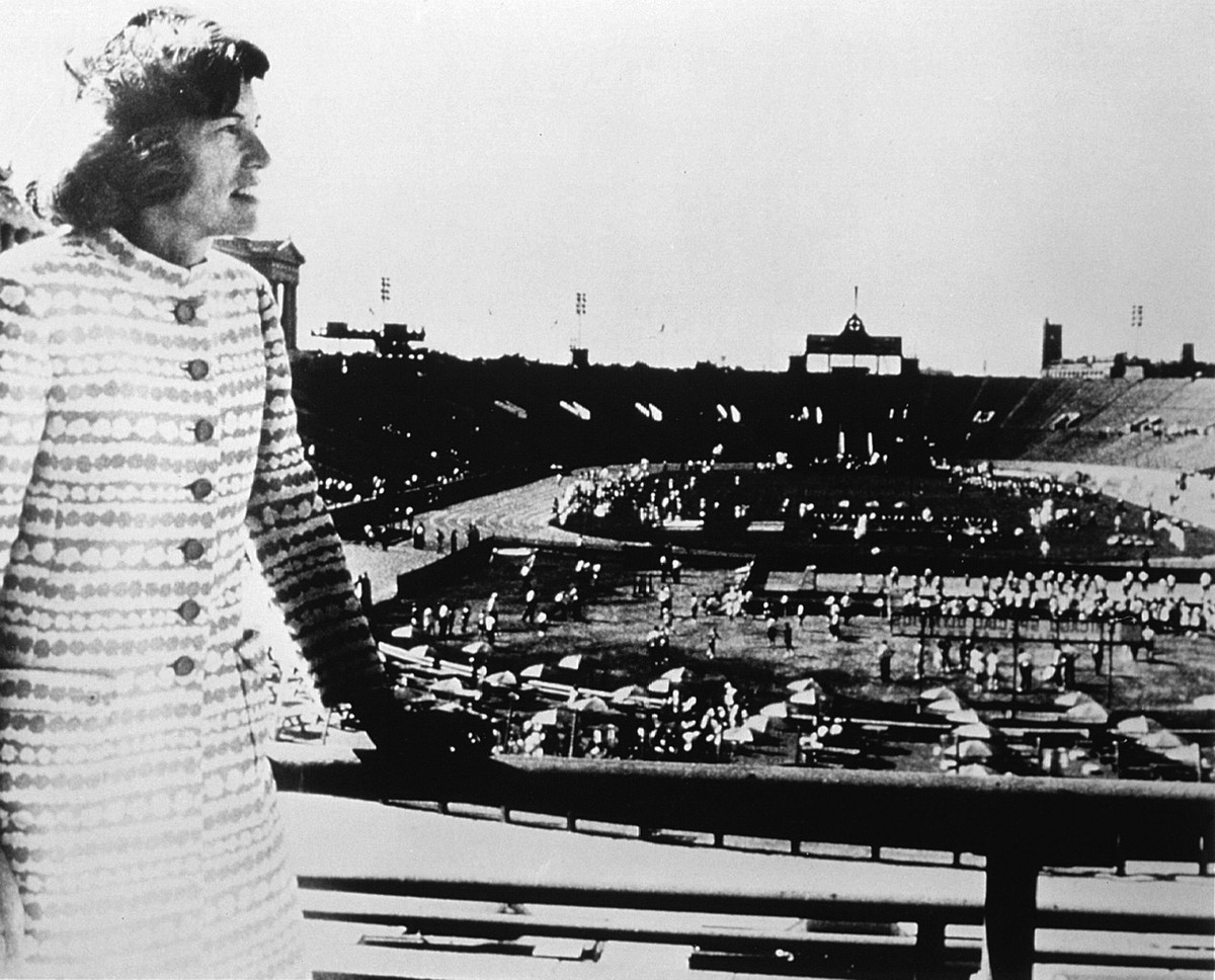 Bildnummer: 04718220 Datum: 20.07.1968 Copyright: imago/UPI Photo
Eunice Kennedy Shriver (USA / Begr�nderin Special Olympics) w�hrend der Special Olympic World Summer Games 1968 in Chicago - PUBLICAT ...