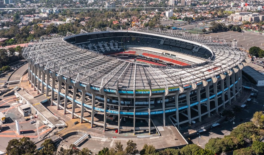 Mexiko, Mexiko-Stadt, Februar 2022 - Luftaufnahme des Aztec-Stadions
Estadio Azteca Aztekenstadion Aztec Stadium