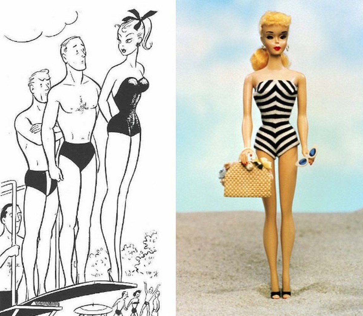 Lilli (l.) wie Barbie lieben ihren Badeanzug.