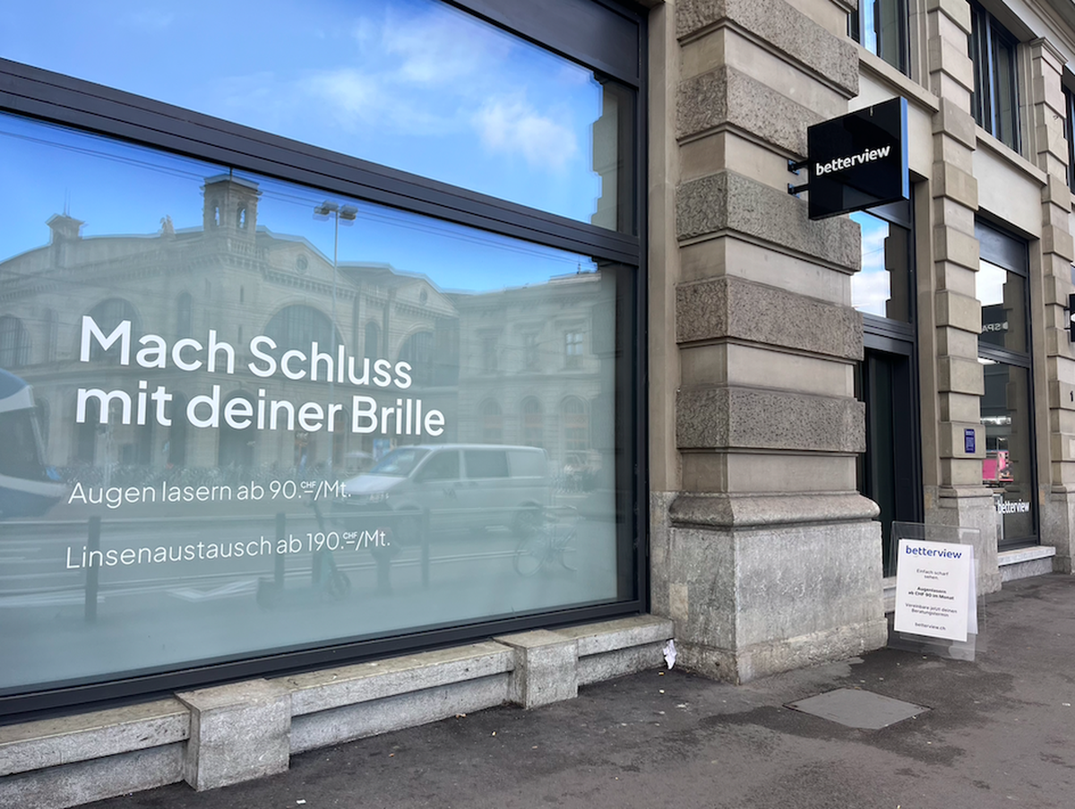 Der Zürcher Filiale der Augenlaser-Klinikkette Betterview.