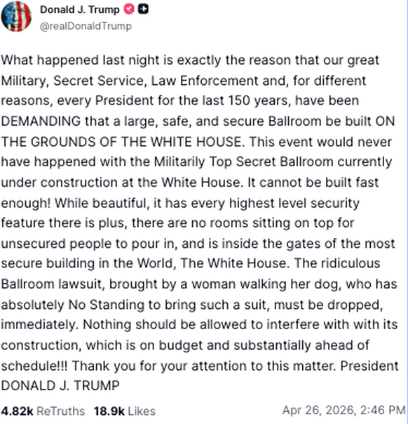 Donald Trumps Post.