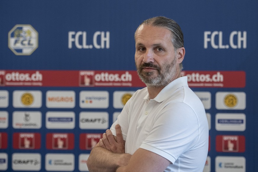 Der Sportchef des FC Luzerm, Remo Meyer anlaesslich einer Medienkonferenz zum Saisonabschluss des FC Luzern am Montag, 30. Mai 2022 in Luzern. (KEYSTONE/Urs Flueeler).