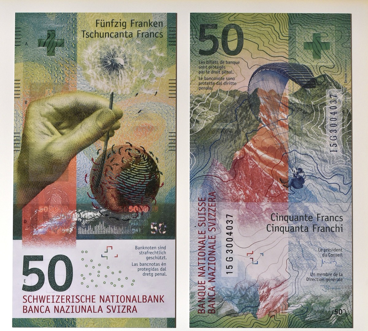 Unsere neue 50er-Note! Bisher war nur der Entwurf bekannt.