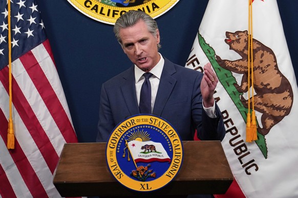 FILE - Calif. Gov. Gavin Newsom presents his revised 2025-2026 state budget during a news conference in Sacramento, Calif., May 14, 2025. (AP Photo/Rich Pedroncelli, File)
Gavin Newsom