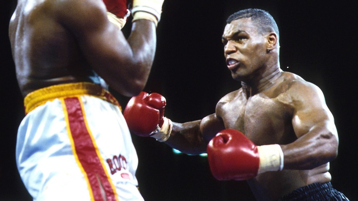US PRESSWIRE Sports Archive Jun 28, 1991 Las Vegas, NV, USA: FILE PHOTO Mike Tyson black trunks battles Donovan Ruddock white trunks during their heavyweight fight at The Mirage. Tyson defeated Ruddoc ...
