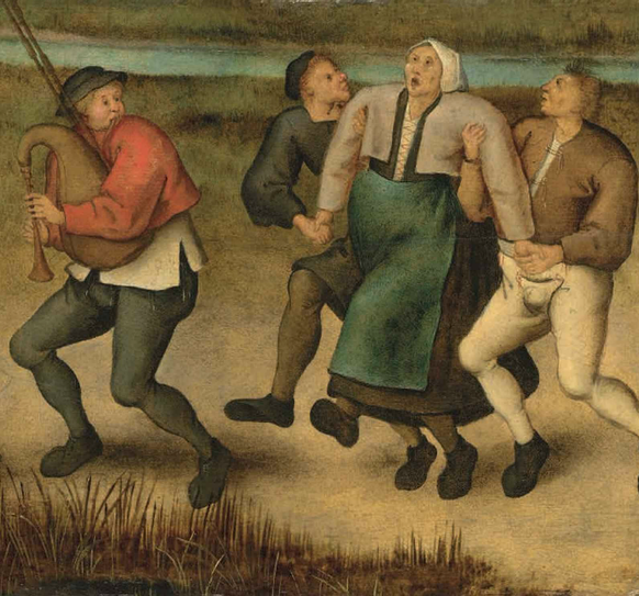 Detail einer Zeichnung nach Bruegels «Die Wallfahrt der Fallsüchtigen nach Meulebeeck».