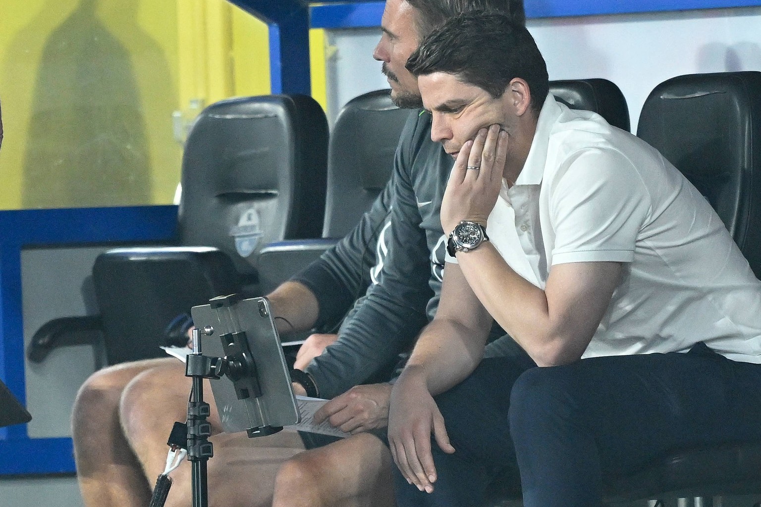 Paderborn, Home Deluxe Arena, 25.05.26, GER, Herren, Relegation, Saison 2025-2026, SC Paderborn 07 - VfL Wolfsburg Bild: Sportdirektor Pirmin SCHWEGLER Wolfsburg DFL regulations prohibit any use of ph ...