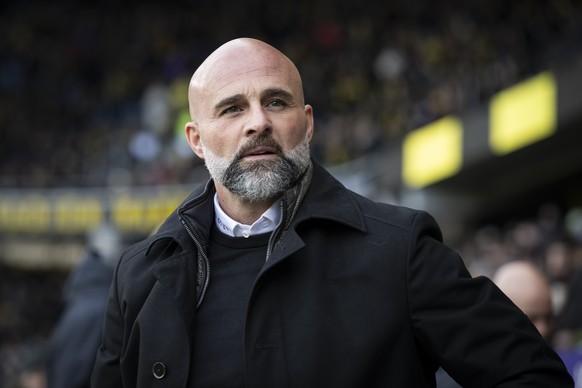Trainer Giorgio Contini (YB) fotografiert kurz vor dem Fussball Meisterschaftsspiel der Swiss Super League zwischen BSC Young Boys, YB, und FC Lugano, LUG, vom Sonntag, 23. Februar 2025 in Stadion Wan ...