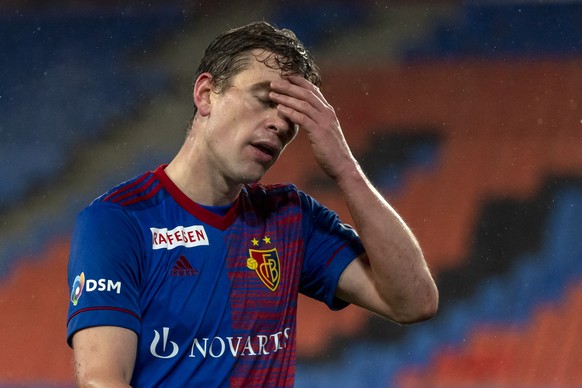 Basels Fabian Frei nach dem Fussball Meisterschaftsspiel der Super League zwischen dem FC Basel 1893 und dem FC Zuerich im Stadion St. Jakob-Park in Basel, am Samstag, 23. Januar 2021. (KEYSTONE/Georg ...