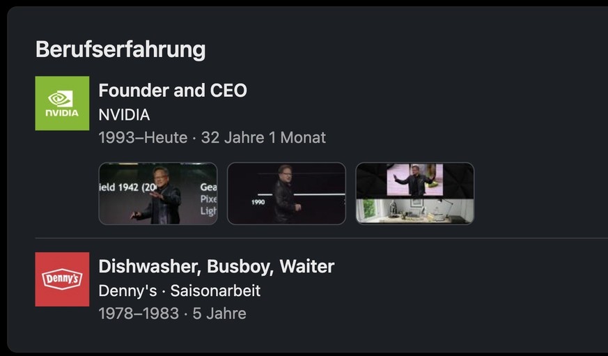 LinkedIn-Profil des Nvidia-Gründers und CEO