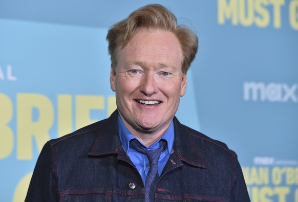 Conan O&#039;Brien arrives at a photo call for &quot;Conan O&#039;Brien Must Go&quot; on Tuesday, April 16, 2024, at Avalon Hollywood in Los Angeles. (Photo by Jordan Strauss/Invision/AP)
Conan O&#039 ...
