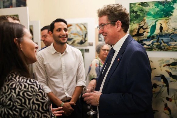 Statt am Verhandlungstisch an der Einweihung einer Schweizer Kunstausstellung: Albert Rösti am Donnerstag in Belém.