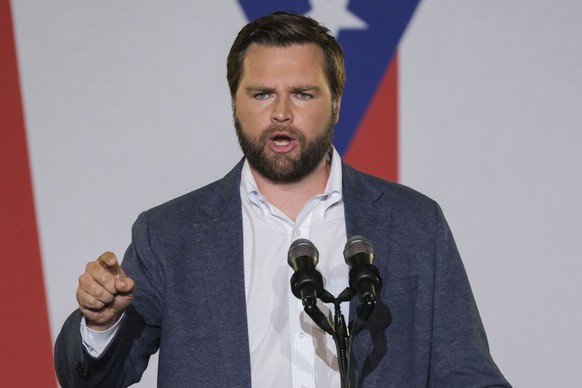 JD Vance, the venture capitalist and author of &quot;Hillbilly Elegy&quot;, addresses a rally Thursday, July 1, 2021, in Middletown, Ohio, where he announced he is joining the crowded Republican race  ...