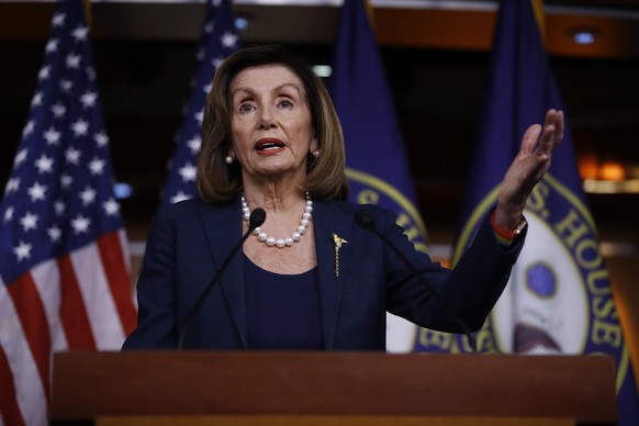 Speaker of the House Nancy Pelosi of Calif., speaks during a news conference, on Capitol Hill in Washington, Thursday, Jan. 16, 2020. (AP Photo/Matt Rourke)
Nancy Pelosi