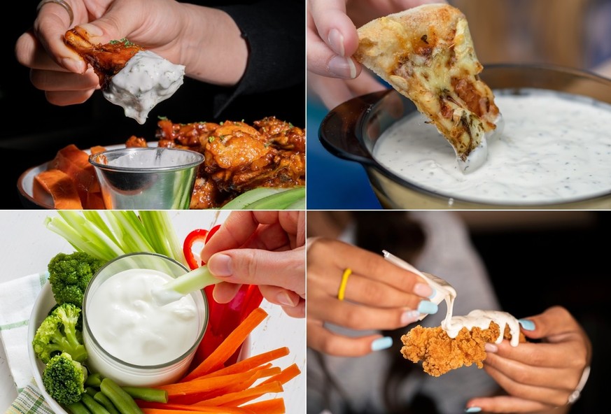 Ranch dressing serving options. Mmmh.