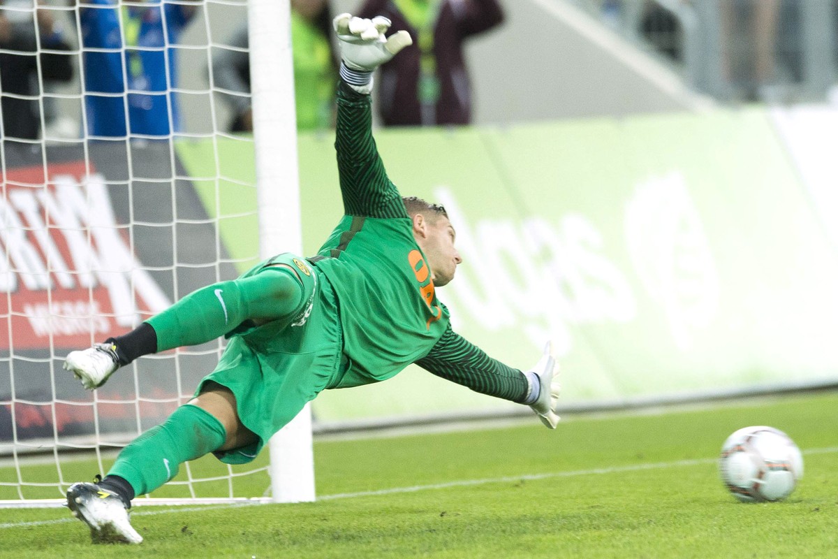BSC Young Boys’s goalkeeper David Von Ballmoos in action during a friendly soccer match of the international Uhrencup tournament between Switzerland’s BSC Young Boys and England’s Stoke City, at the T ...