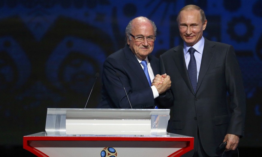 Gleich und gleich gesellt sich gern: Waldimir Putin schlägt Sepp Blatter für den Nobelpreis vor.&nbsp;