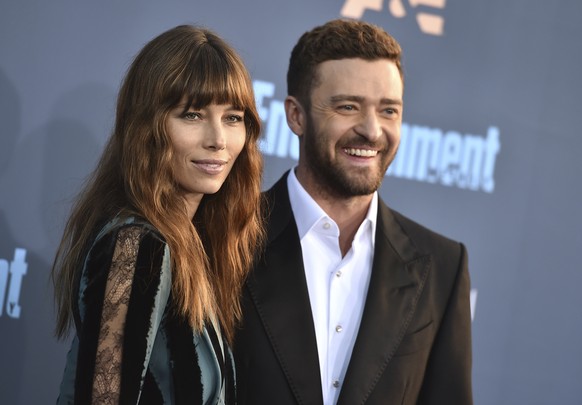 Jessica Biel, left, and Justin Timberlake arrive at the 22nd annual Critics&#039; Choice Awards at the Barker Hangar on Sunday, Dec. 11, 2016, in Santa Monica, Calif. (Photo by Jordan Strauss/Invision ...