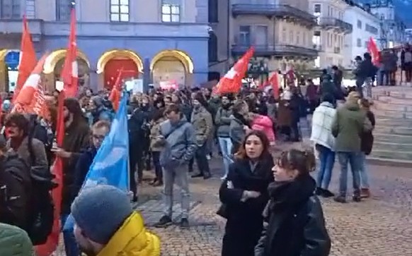 Die Demonstration wurde von Gewerkschaften – unter anderem dem VPOD – organisiert.