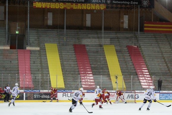 Das Meisterschaftsspiel der National League, zwischen den SCL Tigers und dem HC Fribourg-Gotteron, am Dienstag, 27. Oktober 2020, im Ilfisstadion in Langnau wird wegen der Coronabeschraenkungen als Ge ...