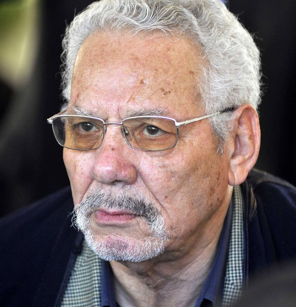 Former Algerian president Chadli Bendjedid funeral - Algiers Former Algerian defence minister Khaled Nezzar attends the former Algerian president Chadli Bendjedid state funeral at the El Alia cemetery ...