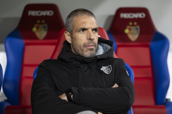 Trainer Fabio Celestini (FCB) reagiert kurz vor dem Fussball Meisterschaftsspiel der Regular Season der Swiss Super League zwischen dem FC Basel 1893, FCB, und dem dem FC Winterthur, FCW, im Stadion S ...