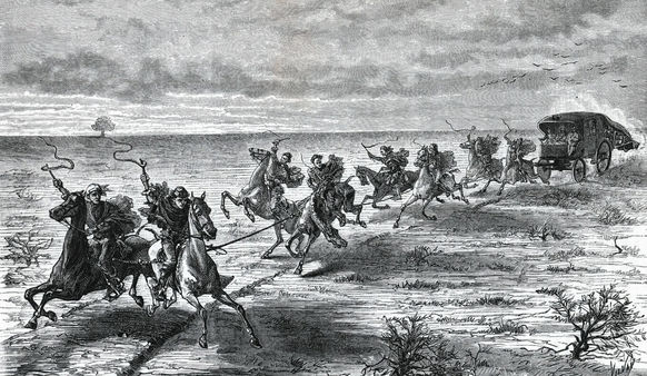 Darstellung der argentinischen "Wüstenkampagne": Im späten 19. Jahrhundert ging das argentinische Militär brutal gegen die indigene Bevölkerung Patagoniens und der Pampa vor.