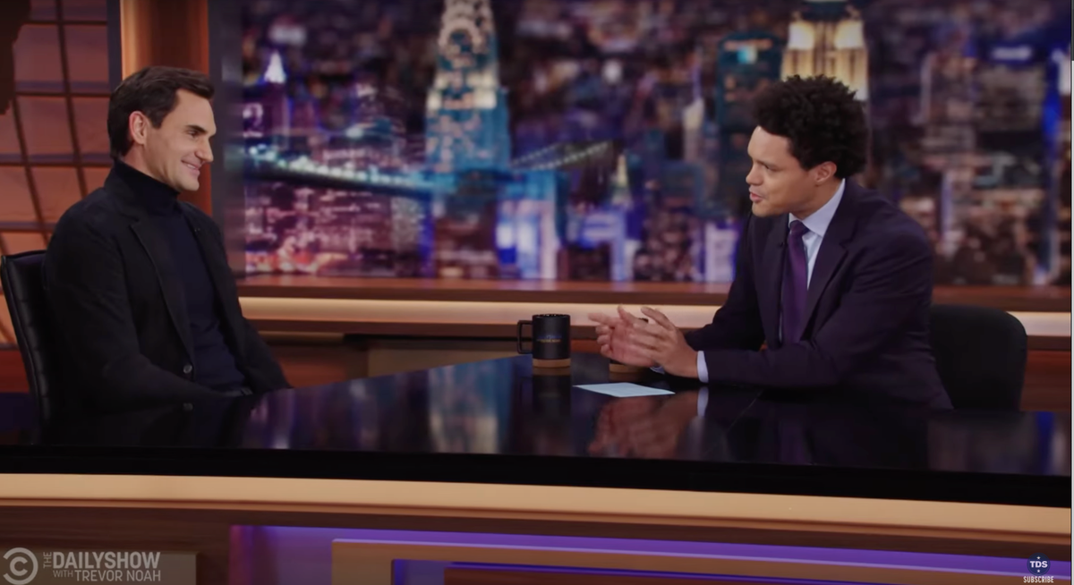 Roger Federer in der Daily Show im Gespräch mit Trevor Noah