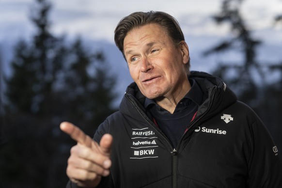 Urs Lehmann, Praesident des Schweizer Skiverbandes Swiss-Ski und Praesident des Organisationskomitees der Ski Weltmeisterschaften 2027 in Crans-Montana, spricht in einem Interview ueber die personelle ...