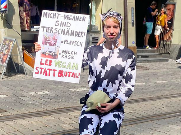 Aktivistin für die Tiere: Die militante Veganerin, Raffaela Raab, aus Österreich.