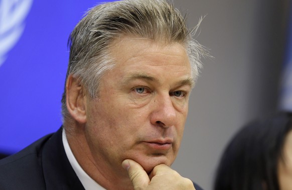 FILE - Actor Alec Baldwin attends a news conference at United Nations headquarters, on Sept. 21, 2015. Prosecutors announced Thursday, Jan. 19, 2023 they are charging Baldwin with involuntary manslaug ...