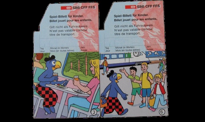 Kinderbillet SBB mit Globi